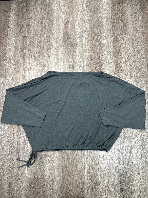 Athletic Top Long Sleeve Crewneck By Athleta In Green, Size: L