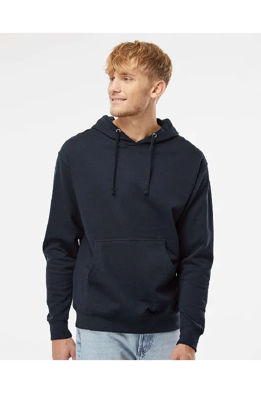 Independent Trading Co. Mens Hooded Sweatshirt Hoodie w/ Pouch Pocket - Classic Navy Blue