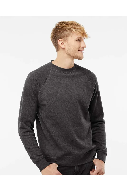 Independent Trading Co. Mens Special Blend Crewneck Raglan Sweatshirt - Carbon Grey