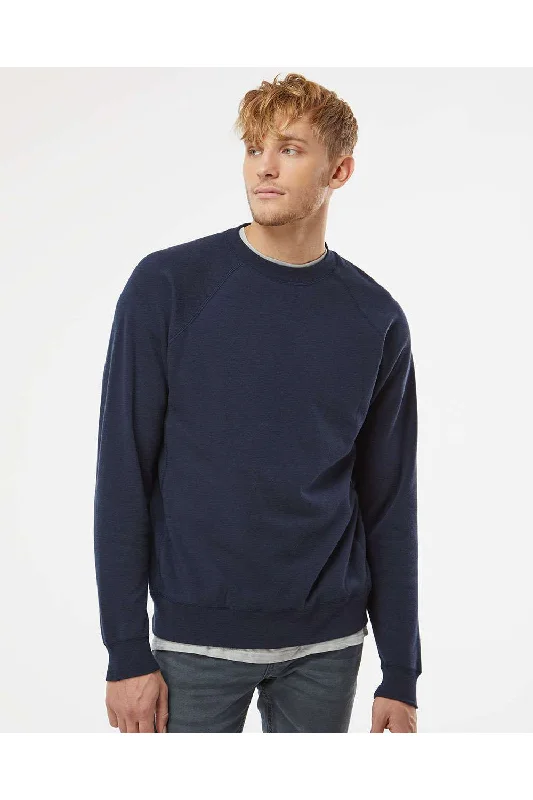 Independent Trading Co. Mens Special Blend Crewneck Raglan Sweatshirt - Classic Navy Blue