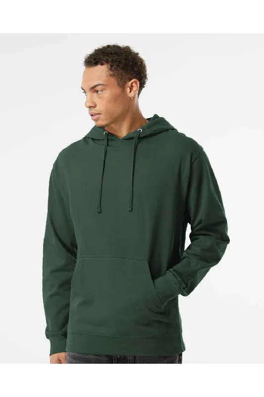 Independent Trading Co. Mens Hooded Sweatshirt Hoodie w/ Pouch Pocket - Alpine Green