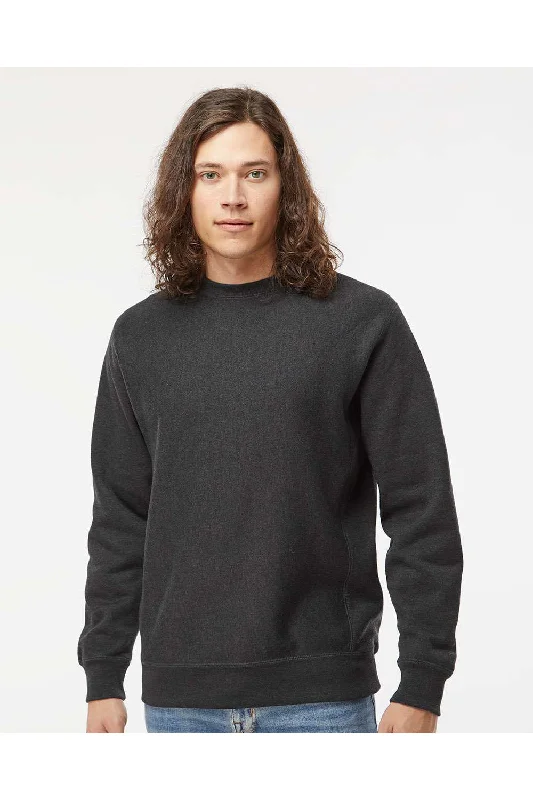 Independent Trading Co. Mens Legend Crewneck Sweatshirt - Heather Charcoal Grey