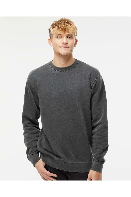 Independent Trading Co. Mens Pigment Dyed Crewneck Sweatshirt - Black