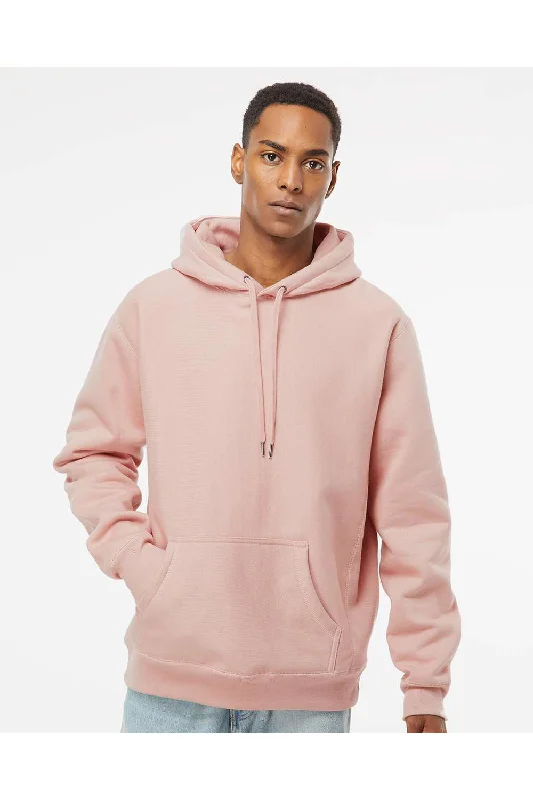 Independent Trading Co. Mens Legend Hooded Sweatshirt Hoodie w/ Pouch Pocket - Dusty Pink