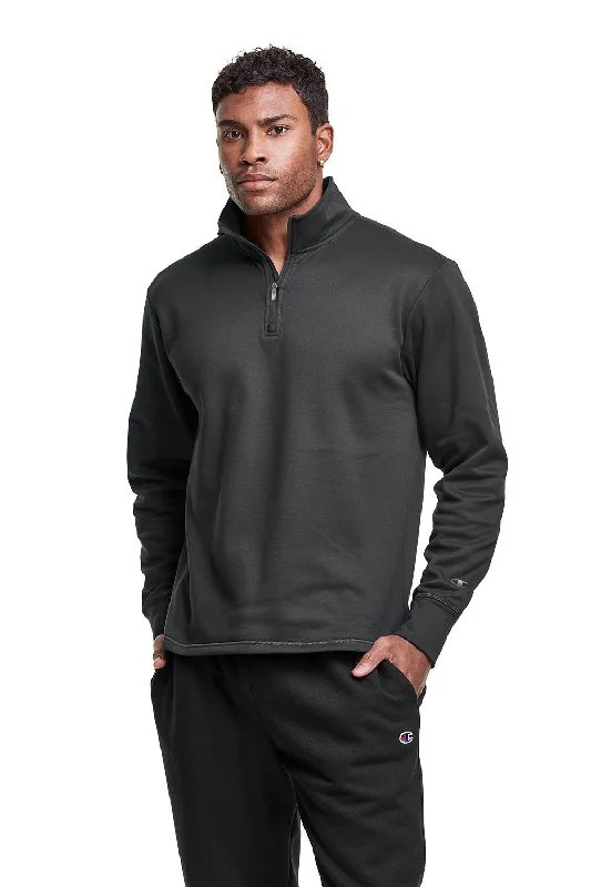 Champion Mens Sport 1/4 Zip Sweatshirt - Stealth Grey