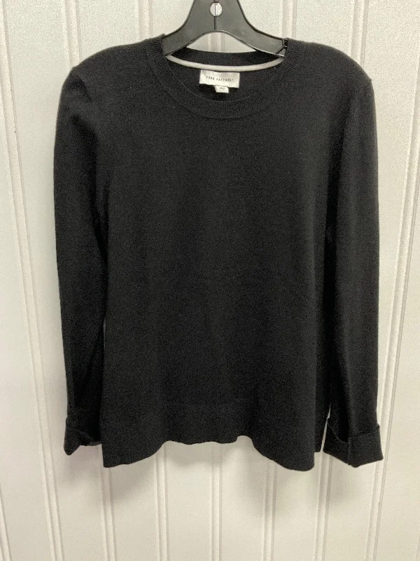 Top Long Sleeve By Free Assembly In Black, Size: L