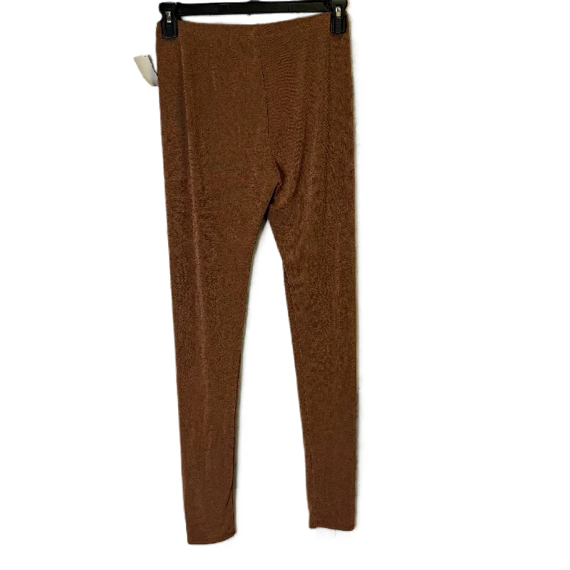 Pants Leggings By Fashion Nova In Brown, Size: L