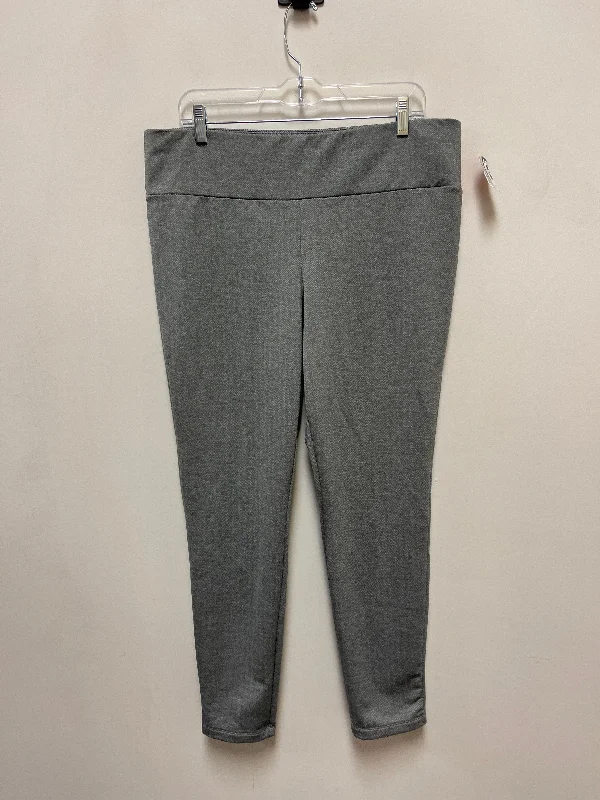 Pants Leggings By Stylus In Grey, Size: 14