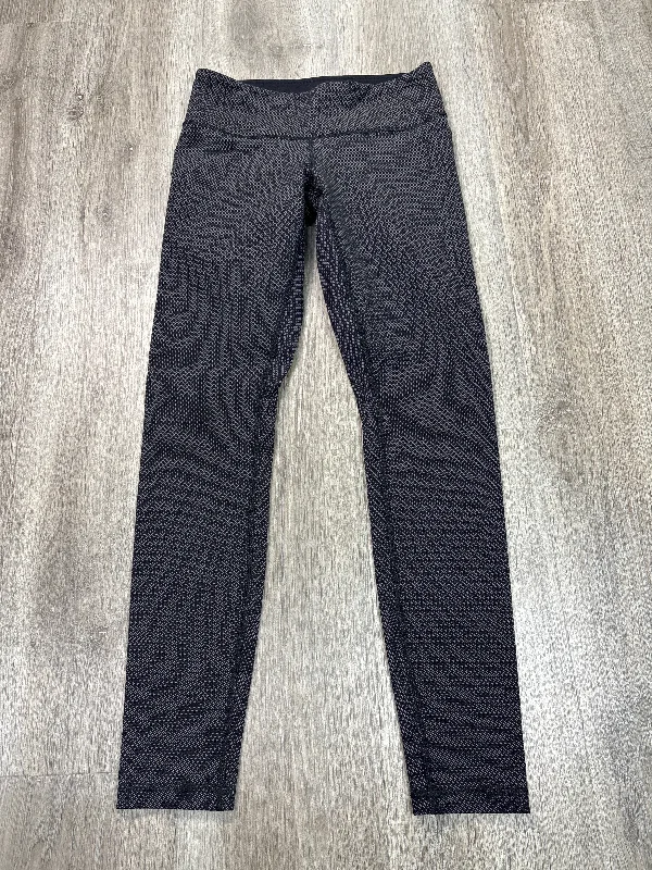 Athletic Leggings By Lululemon In Black & White, Size: S