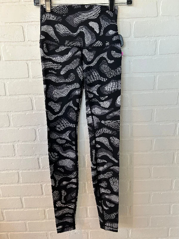 Athletic Leggings By Lululemon In Black & Blue, Size: 4