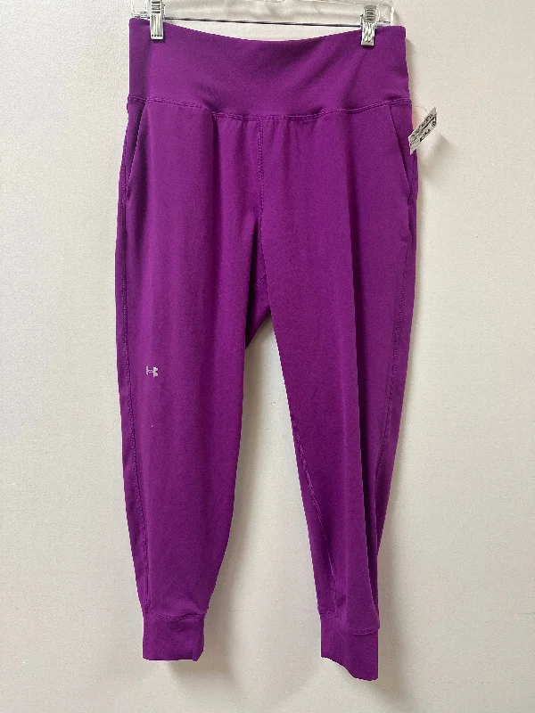 Athletic Leggings By Under Armour In Purple, Size: L