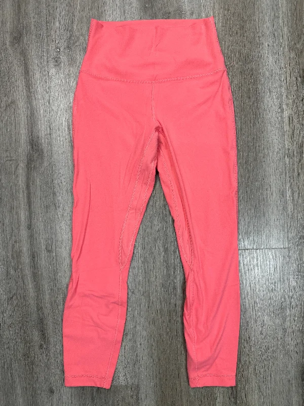 Athletic Leggings By Lululemon In Orange, Size: S