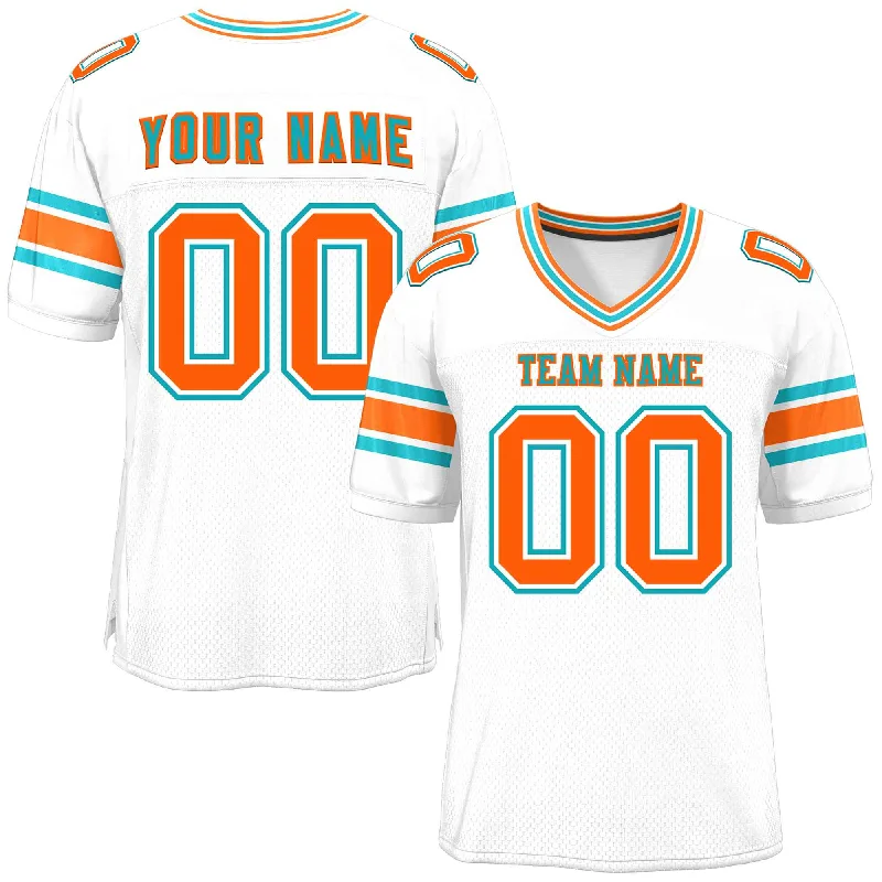 Custom White Personalized Classic Authentic Football Jersey