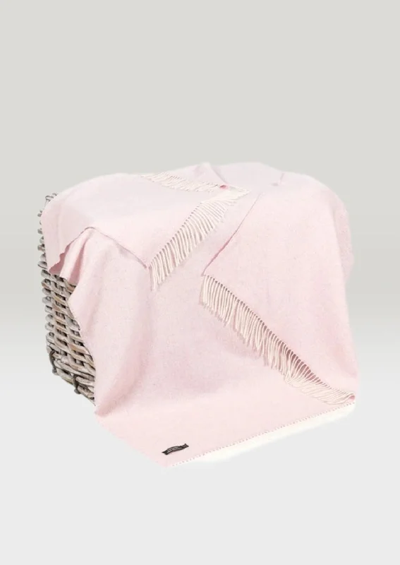 John Hanly Cashmere Merino Throw | Pink