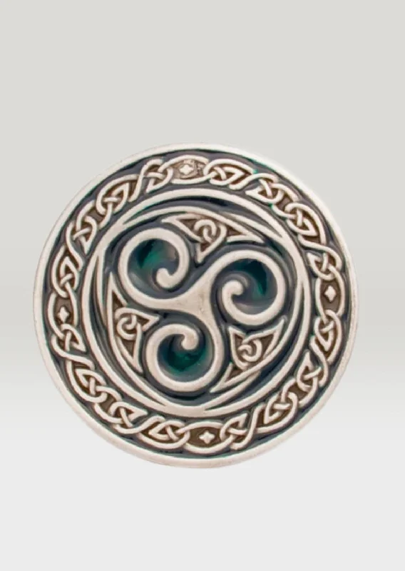 Lee River Celtic Green Triskel Belt Buckle 781