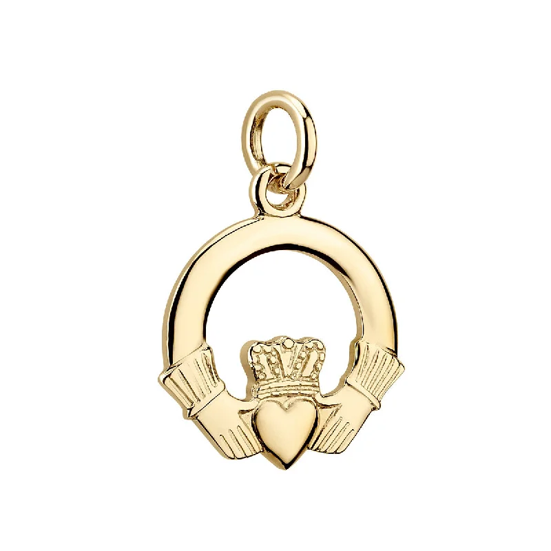 14k Gold Claddagh Charm