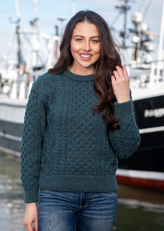 Inis Mor Aran Sweater | Green