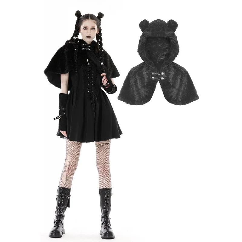 Women's Lolita Bear Fluffy Winter Cape