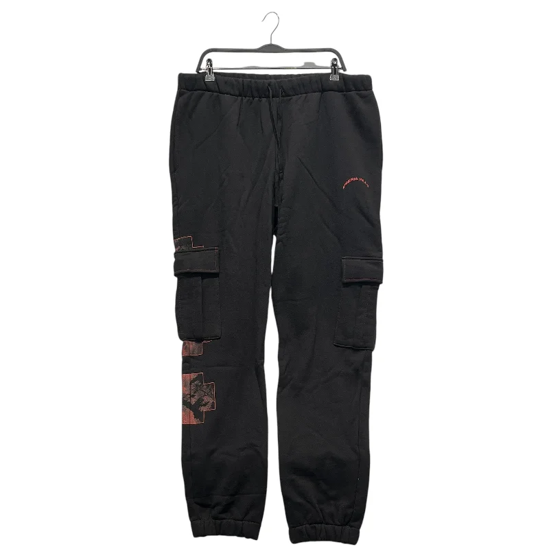 SIBERIA HILLS/Pants/XL/Cotton/BLK/Graphic/CARGO SWEAT PANT