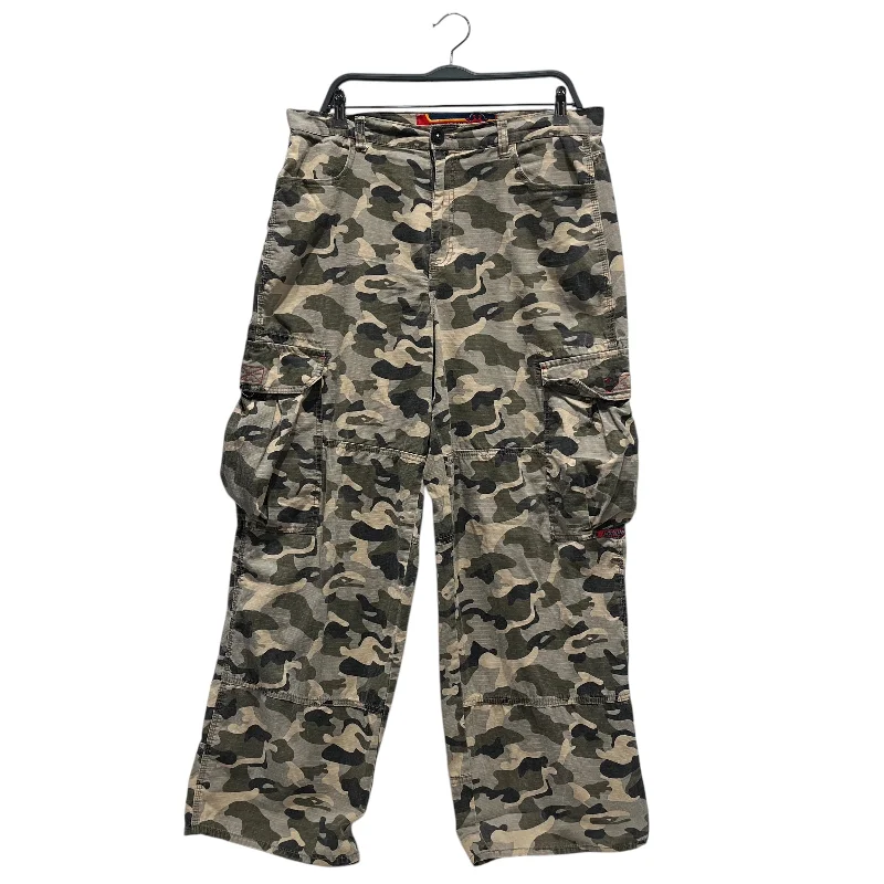 JNCO/Straight Pants/34/Cotton/GRN/Camouflage/CROWN LOGO