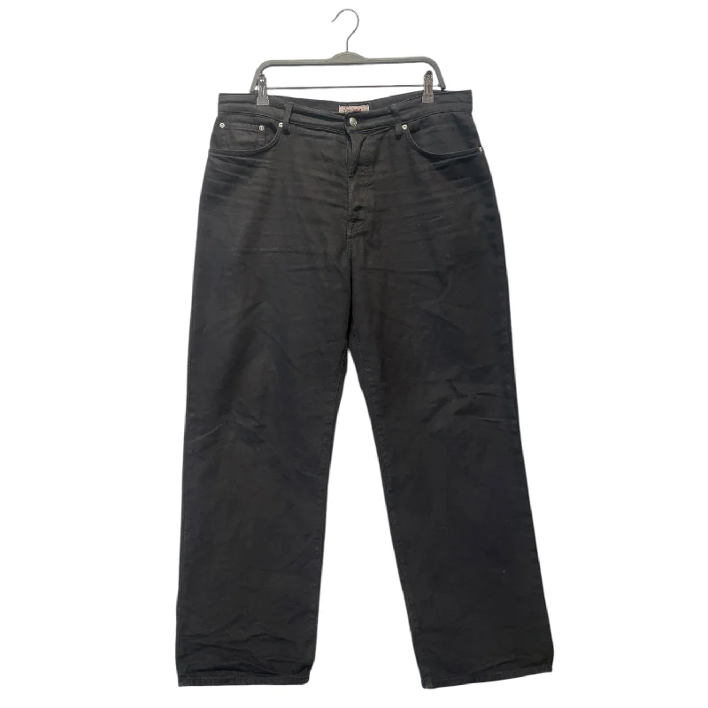 STUSSY/Straight Pants/34/Cotton/BLK/BIG OL JEANS