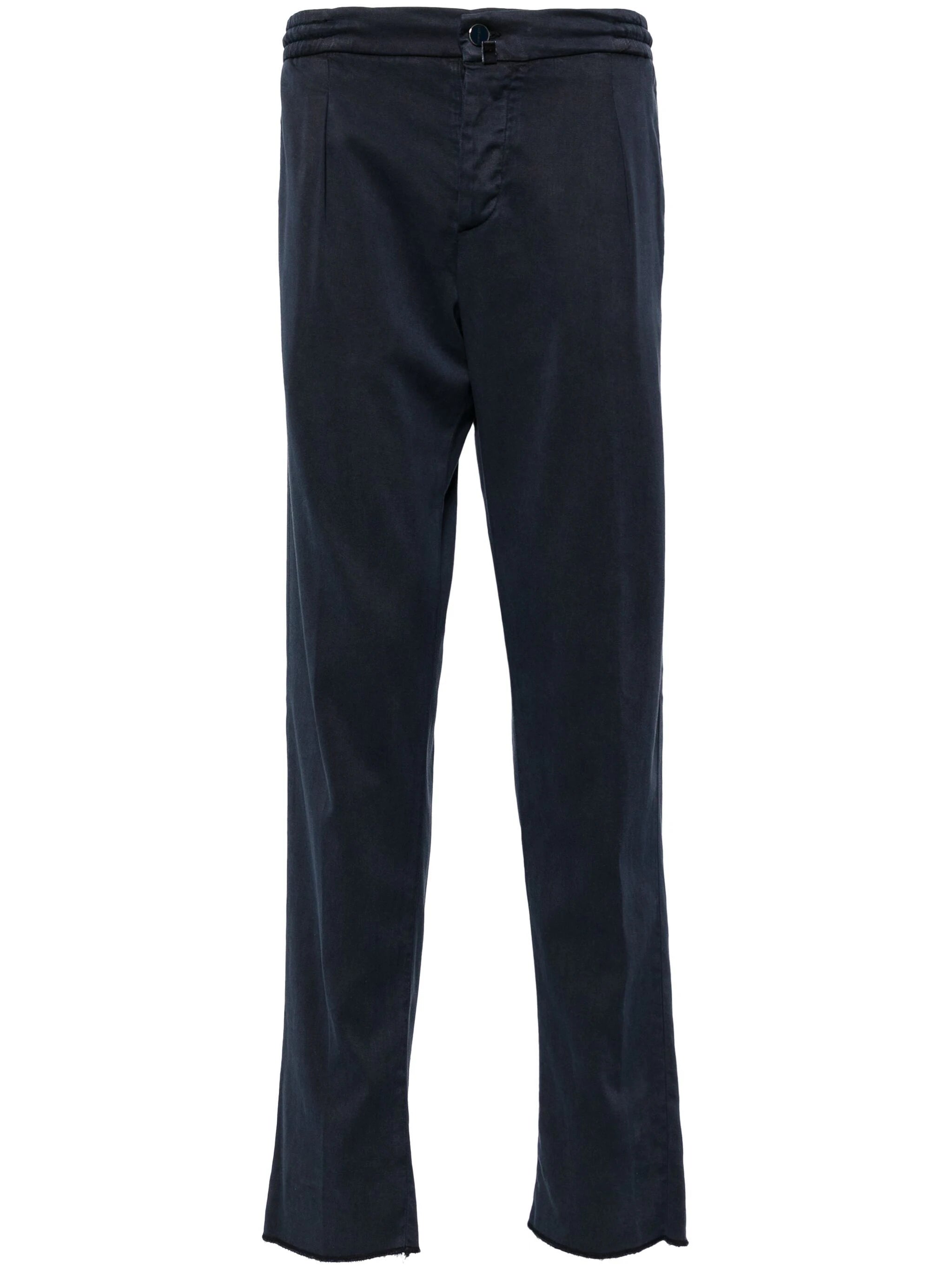 Pleated Tapered-Leg Trousers