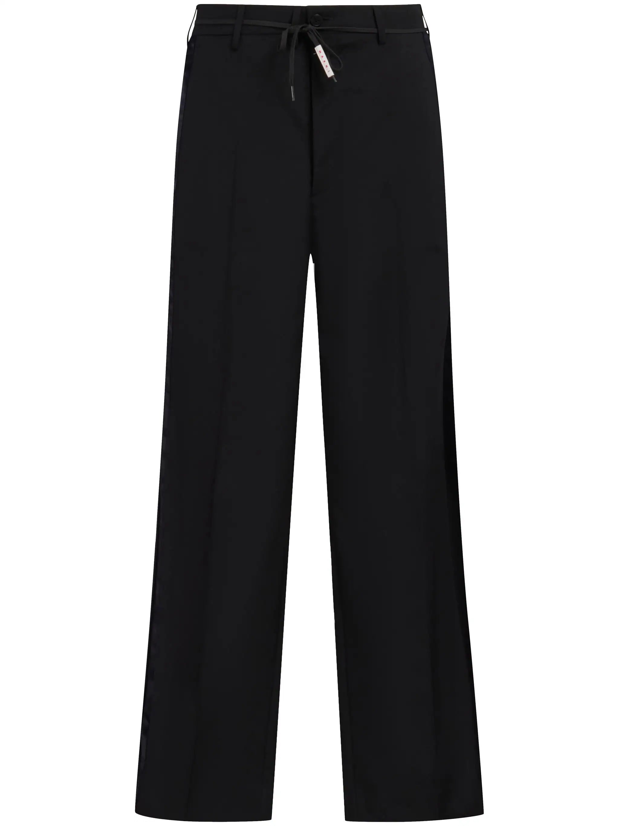 Satin-Stripe Trim Trousers