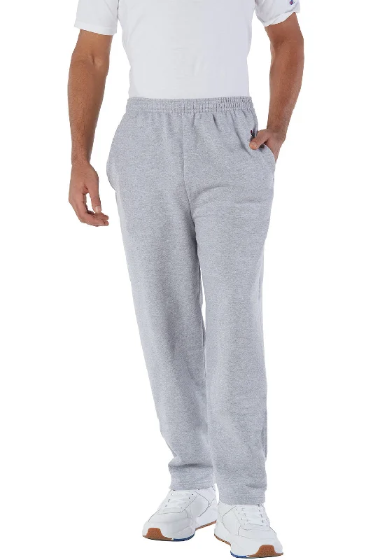 Champion Mens Open Bottom Fleece Sweatpants w/ Pockets - Light Steel Grey