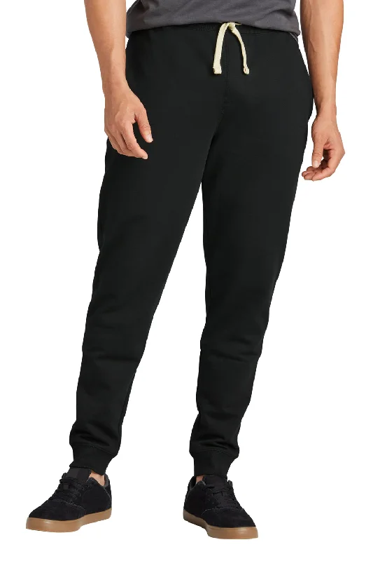 District Mens Re-Fleece Jogger Sweatpants w/ Pockets - Black