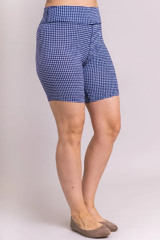 Hallie Shorts, Indigo Gingham, Bamboo