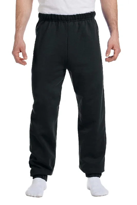 Jerzees Mens NuBlend Pill Resistant Fleece Sweatpants - Black