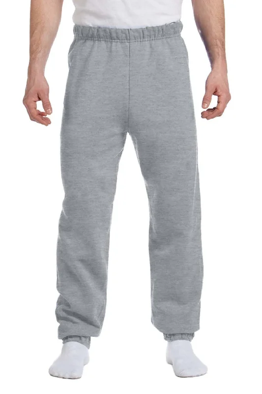 Jerzees Mens NuBlend Pill Resistant Fleece Sweatpants - Heather Grey