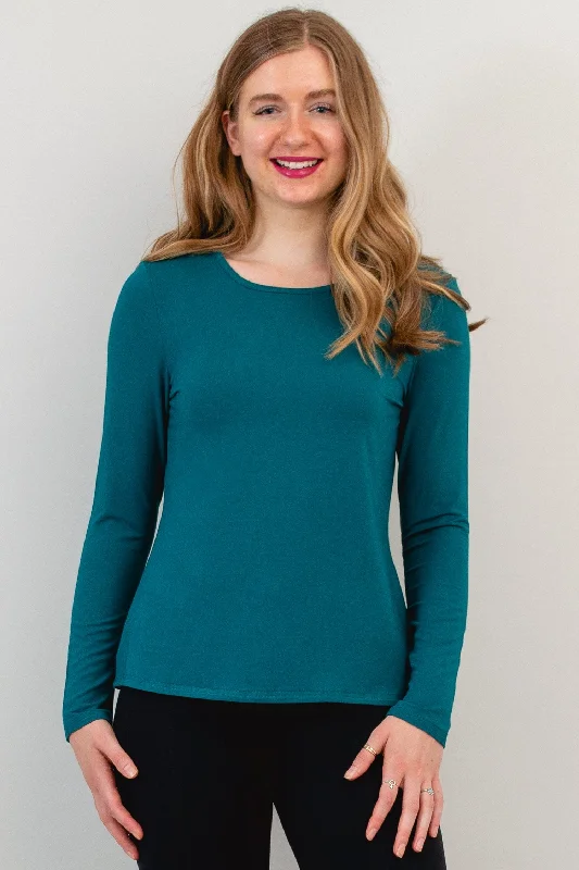 Mariah Top, Teal, Bamboo- Final Sale