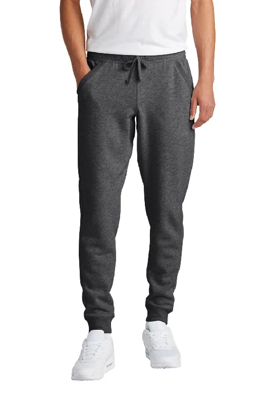 Sport-Tek Mens Drive Fleece Jogger Sweatpants w/ Pockets - Heather Graphite Grey