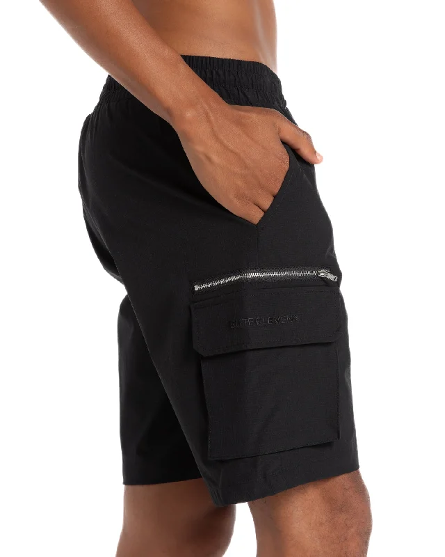 Utility Cargo Shorts - Black